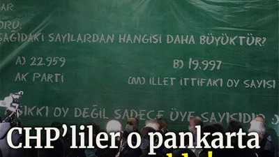 CHP’liler o pankarta sus pus oldu!